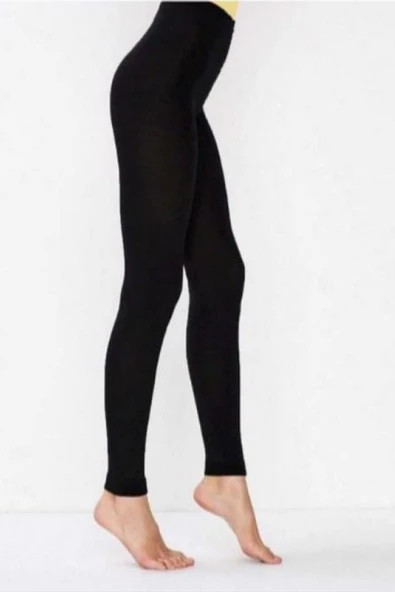 F.K. Leggings Kadın Termal Tayt Kışlık İçi Pelüş İçlik  - 1 Adet  Siyah S - M - Resim 3