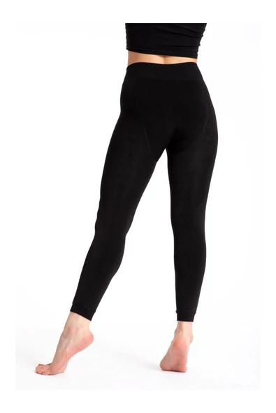 F.K. Leggings Kadın Termal Tayt Kışlık İçi Pelüş İçlik  - 1 Adet  Siyah S - M - Resim 6