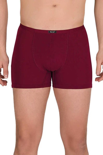Berrak 4488 Erkek Modal İnce Kemer Boxer 6'Lı   Bordo S