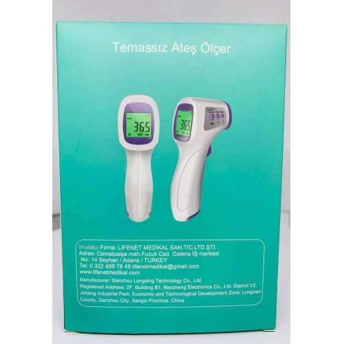 Temassız Ateş Ölçer Kızıl Ötesi Vücut ve Alından Termometre Life Net Medikal LX-314 MOR - 5