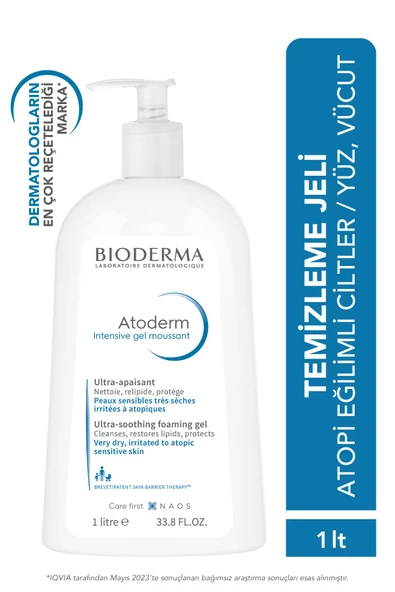 Bioderma Atoderm Intensive Foaming Gel Çok Kuru Atopi Eğilimli Cilt Onarıcı Temizleme Jeli Niasinamid 1 Lt