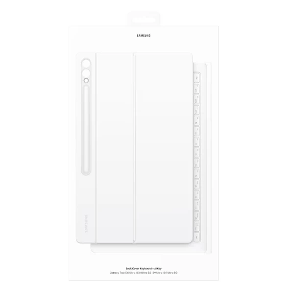 Samsung Galaxy Tab S10 / S9 Ultra Klavyeli Mousepadli Kılıf Beyaz Samsung Türkiye Garantili - 10