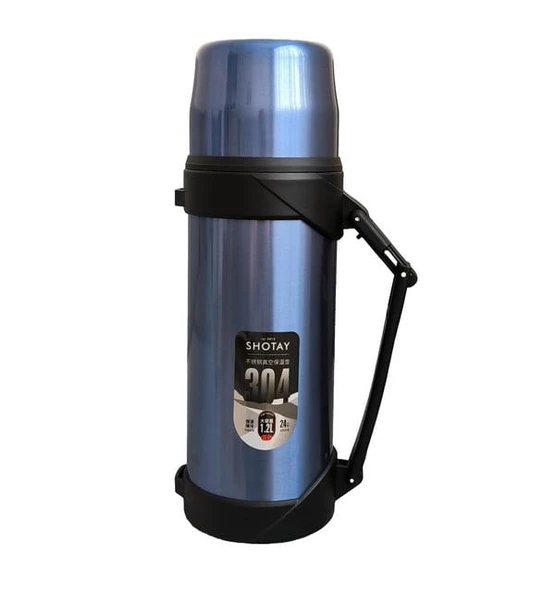 Shotay Çelik Termos 1200Ml Mavi - 2