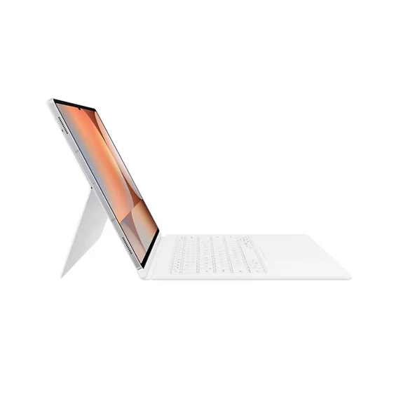 Samsung Galaxy Tab S10 / S9 Ultra Klavyeli Mousepadli Kılıf Beyaz Samsung Türkiye Garantili - 7