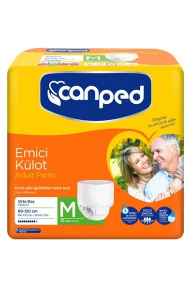 Canped Emici Külot Orta (Medium) Boy Hasta Bezi, 30 Adet