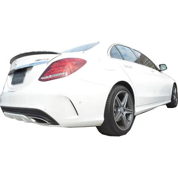 Mercedes C W205 2014-2019 Spoiler Piona Black (Enjeksiyon Baskı) - 2