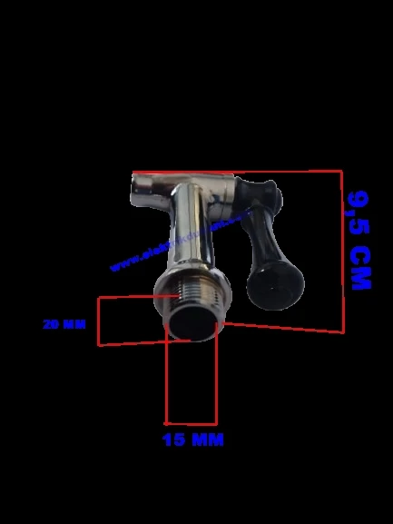 ENDER İnce Dişli T Kahveci Kazan Semaver Musluğu (3/8 Dişli Dıştan Dişli)