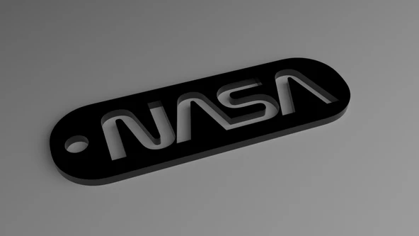 Byrpos Nasa Anahtarlık - Worm Logo Anahtarlık (Delikli) P209508 3Dmarket.online