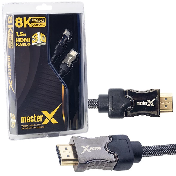 MASTERX MX-18938 8K 60HZ 2.1V ULTRA HD 1.5 METRE HDMI KABLO (AVD-174) - Resim 3