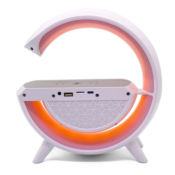 TT BT-2301 G-Tasarımlı RGB Kablosuz Şarj Özellikli Bluetooth Hoparlör USB /FM /TF Kart /AUX - 4