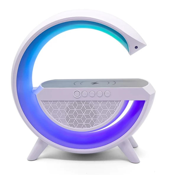 TT BT-2301 G-Tasarımlı RGB Kablosuz Şarj Özellikli Bluetooth Hoparlör USB /FM /TF Kart /AUX - 2
