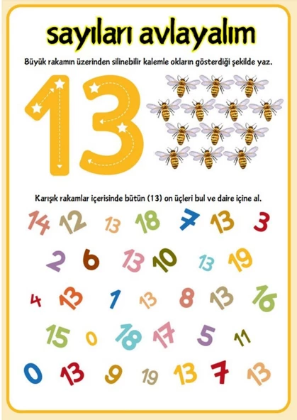 Okul Öncesi ve Birinci Sınıflar Cırt Cırtlı Sayı Avlama Kitabı - Resim 4