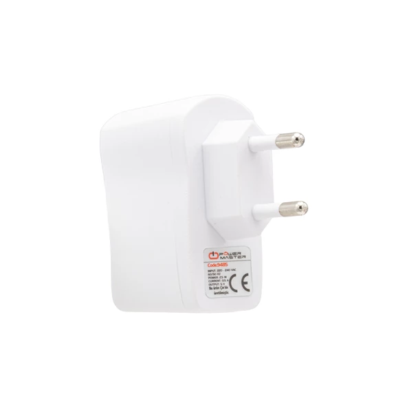 POWERMASTER 5 VOLT 0.5 AMPER BEYAZ USB BAŞLIK ADAPTÖR