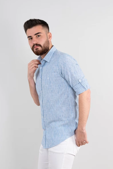 SLİMFİT YAZLIK ERKEK GÖMLEK - 3