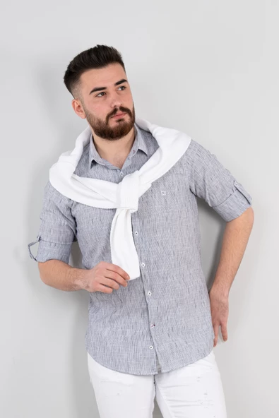 SLİMFİT YAZLIK ERKEK GÖMLEK - 9