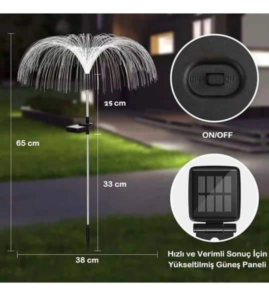 Solar Güneş Enerjili Denizanası Led (2Li Set) - 2