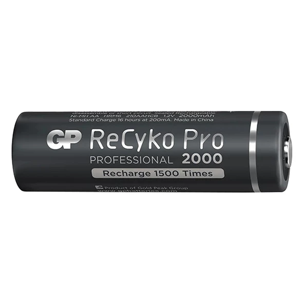 GP RECYKO PRO AA 2000 MAH 4LÜ ŞARJLI PİL GP210AAHCB-2EB4 (GPRHC212B309) - 2