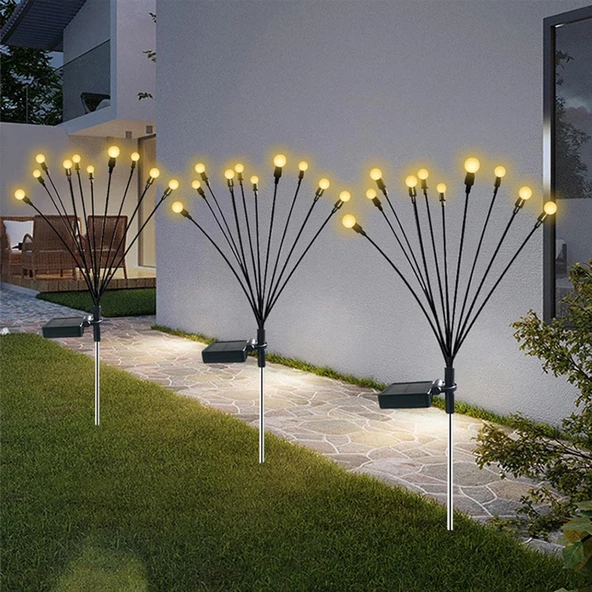 2'li Solar Bahçe Aydınlatması 10 Ledli 2 Modlu RGB - 2