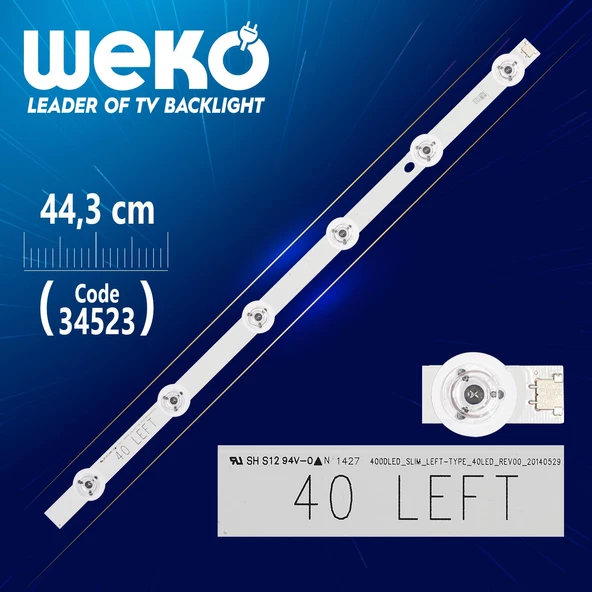 400DLED_SLIM_LEFT-TYPE_40LED_REV00 - 44.3 CM 6 LEDLİ (WK-619)