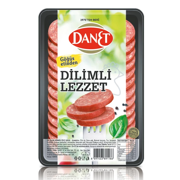 Danet Piliç Dilimli Sucuk I Isıl Işlem Görmüş I 250 G