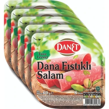 Dana Fıstıklı Salam I Dilimli I 50 G 5'li