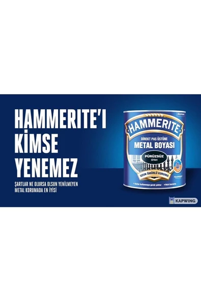 Hammerite Direkt Pas Üstü Pürüzsüz Metal Boya Siyah 0.75 Lt - 2