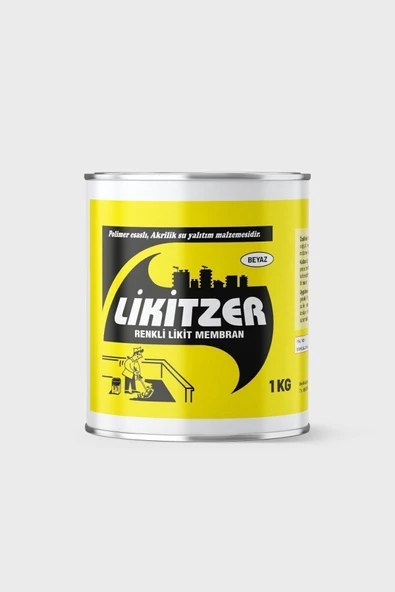 Likitzer - Su Bazlı Likit Membran Beyaz Renk 1KG