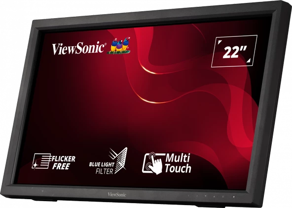 ViewSonic TD2223 21.5" 5 MS 75 Hz VGA+HDMI+DVI-D+USB Full HD TN LED Dokunmatik Monitör