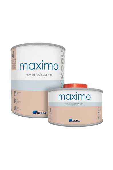 Maximo Solvent Bazlı Sıvı Cam 0,5 Litre Parlak