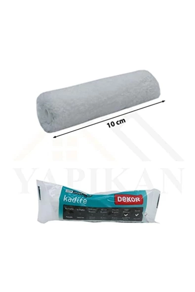 Dekor Kadife Kalorifer Parmak Rulo Seti, 1 Adet Kadife Rulo + 2 Adet Yedek Kadife Parmak Rulo Yede - 3