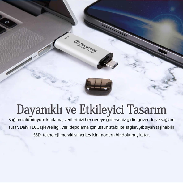 Transcend TS1TESD310P 1TB USB/Type-C 10Gbps Taşınabilir Harici SSD - Pembe - 8