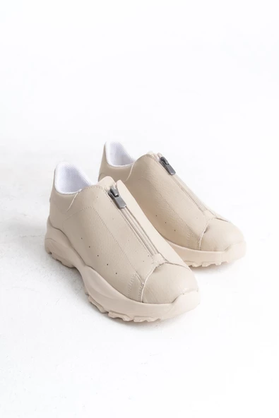 Kadın Önü Fermuarlı Rahat Hafif Tabanlı Günlük Ayakkabı - Resim 4