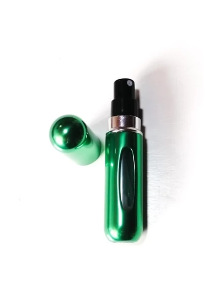 Yeşil Cep Parfüm Şişesi Çanta İçi Mini Doldurulabilir Seyahat Yedek Parfüm Şişesi 5 ml - 4