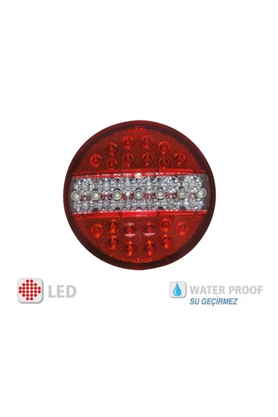 ÇERAY Hamburger Tip Ledli Stop Lamba 24 Volt 4 Modlu 4 Adet - 2