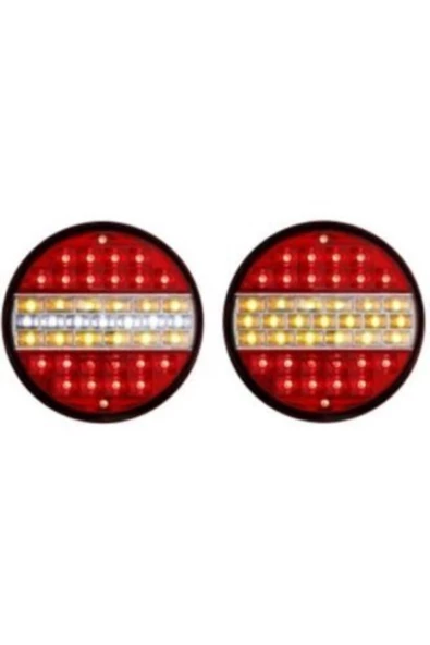 ÇERAY Hamburger Tip Ledli Stop Lamba 24 Volt 4 Modlu 4 Adet - 3