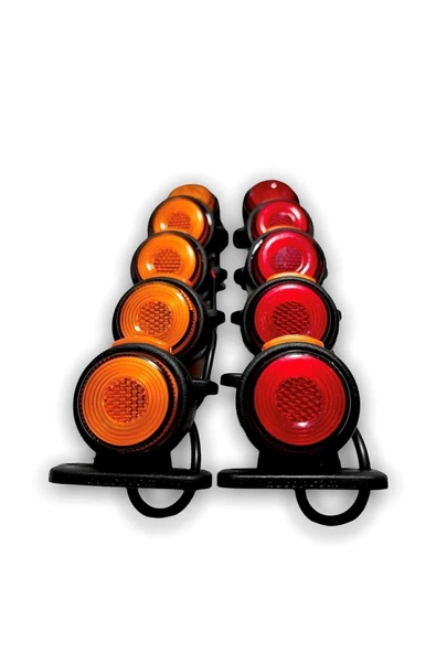 ÇERAY (10 Adet) Neon Mini Takoz Sarı-kırmızı 12v-24v - 2
