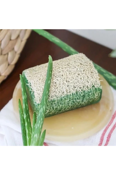 Çeyiz Bahçesi Doğal El Yapımı Kabak Lifli Aloe Vera Sabun - 3