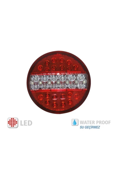 ÇERAY Hamburger Tip Ledli Stop Lamba 24 Volt 4 Modlu 6 Adet - 3