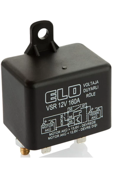 Elo Akü Ayırıcı Gerilime Duyarlı Akıllı Vsr Röle 12v 160a