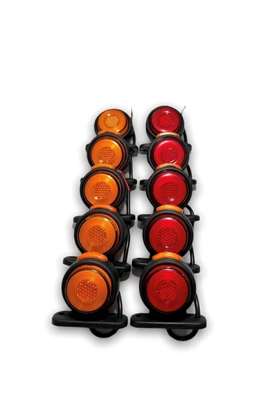 ÇERAY (10 Adet) Neon Mini Takoz Sarı-kırmızı 12v-24v