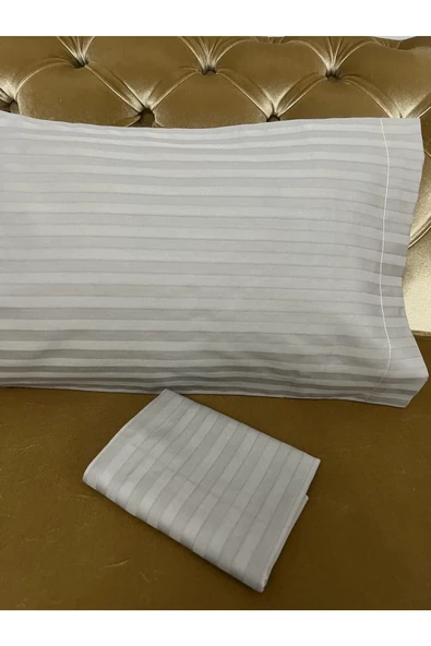 Çizgili Bebek Yastık Kılıfı Gri 35 × 45 ürün görseli 1