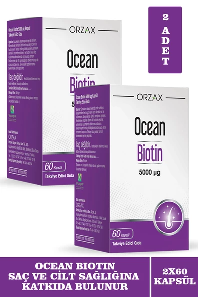 Ocean Biotin 5000 mcg 60 Kapsül 2 Adet ürün görseli 1
