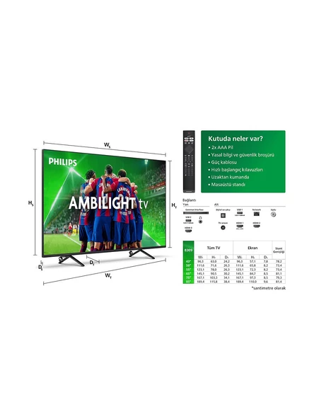 Philips 65PUS8309 65" 164 Ekran Uydu Alıcılı 4K Ultra HD Smart LED TV - 2