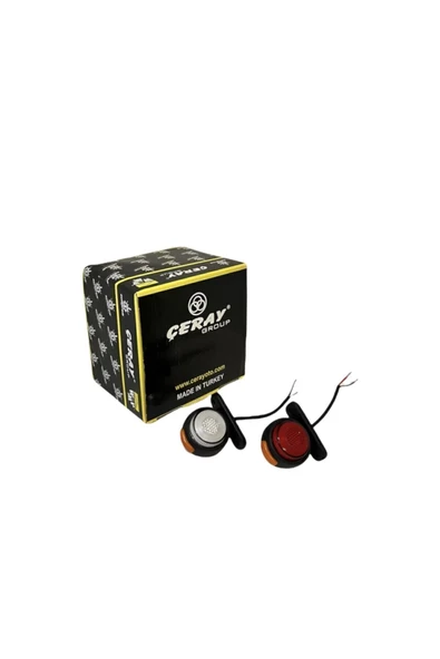 ÇERAY (10 Adet) Neon Mini Takoz Kırmızı-beyaz 12v-24v - 4