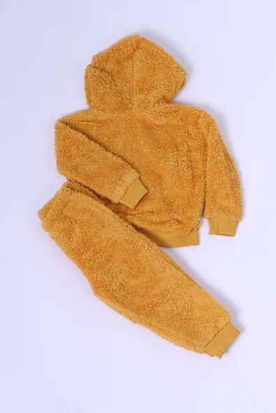 ERKEK BEBEK PELUŞ ALT ÜST TAKIM BASKILI D47 - 3