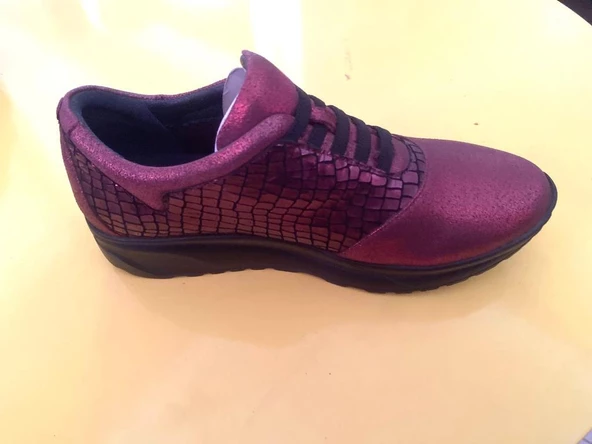 Kadın Ayakkabı13781k Bordo Günlük Platin Hafif Taban Ayakkabı 13781k - 2