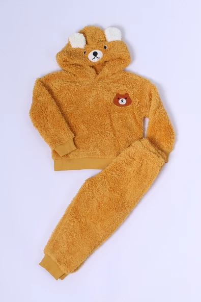 ERKEK BEBEK PELUŞ ALT ÜST TAKIM BASKILI D47 - 2