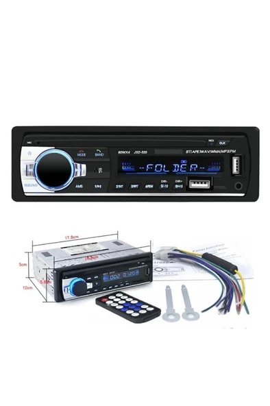 Maxessa M520 Oto Teyp 4X55W Bluetooth 2xusb Sd Aux + 2 YIL GARANTİLİ