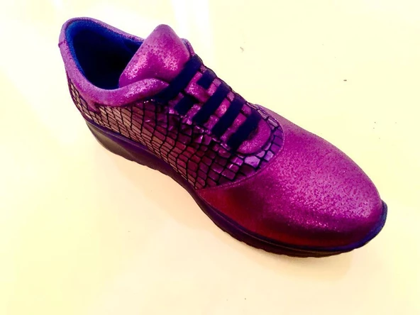 Kadın Ayakkabı13781k Bordo Günlük Platin Hafif Taban Ayakkabı 13781k - 3