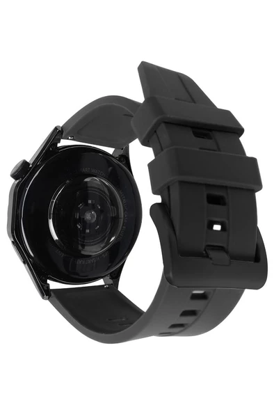 HT04 Akıllı Saat Siyah Silikon Kordon Çinko Alaşım Kasa - 6